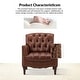 preview thumbnail 38 of 68, HULALA HOME Wemer Traditional Genuine Leather Armchair with Tufted Back