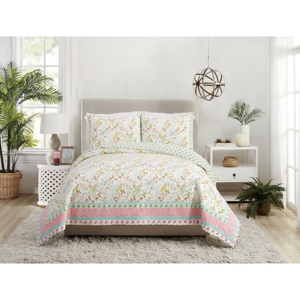 Dena Home Sonnet King Quilt Set, 3 Pieces
