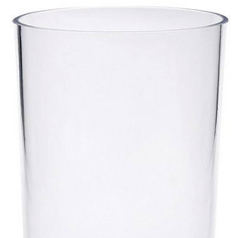 HomeRoots Set of Four Clear Tritan Plastic Stemmed Flutes - 1.96 in. x 8.46 in. x 1.96 in.