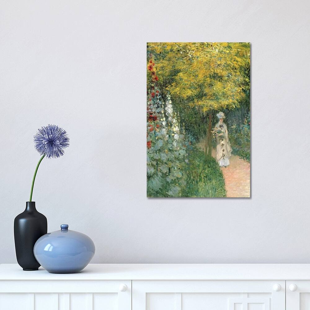 iCanvas "Rose Garden, 1876 " by Claude Monet Canvas Print
