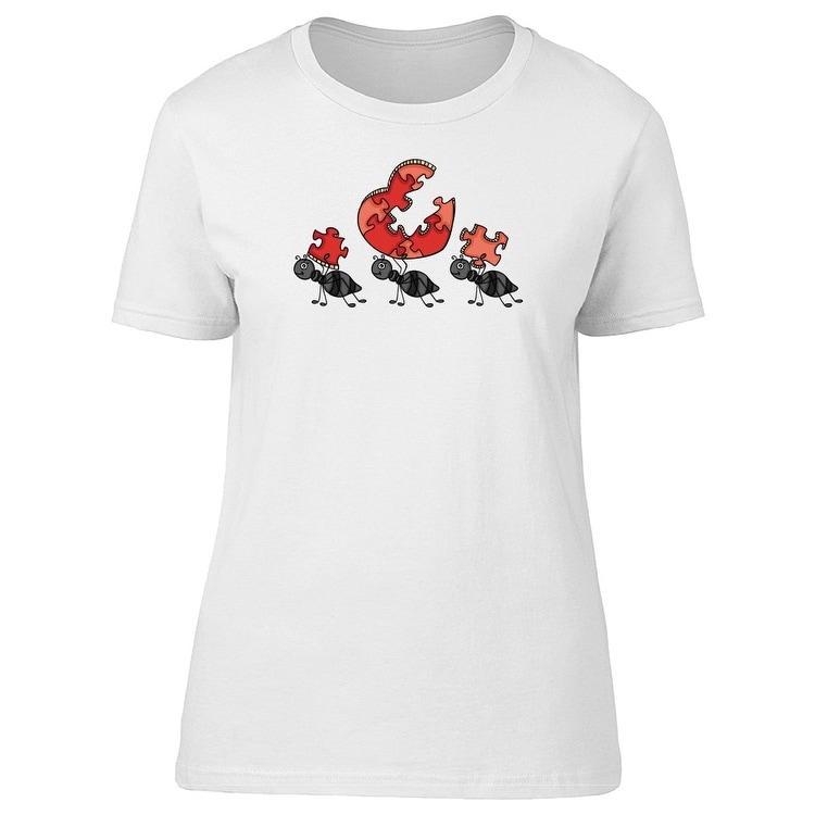 Ants Carrying A Puzzle Heart Tee Women's -Image by Shutterstock