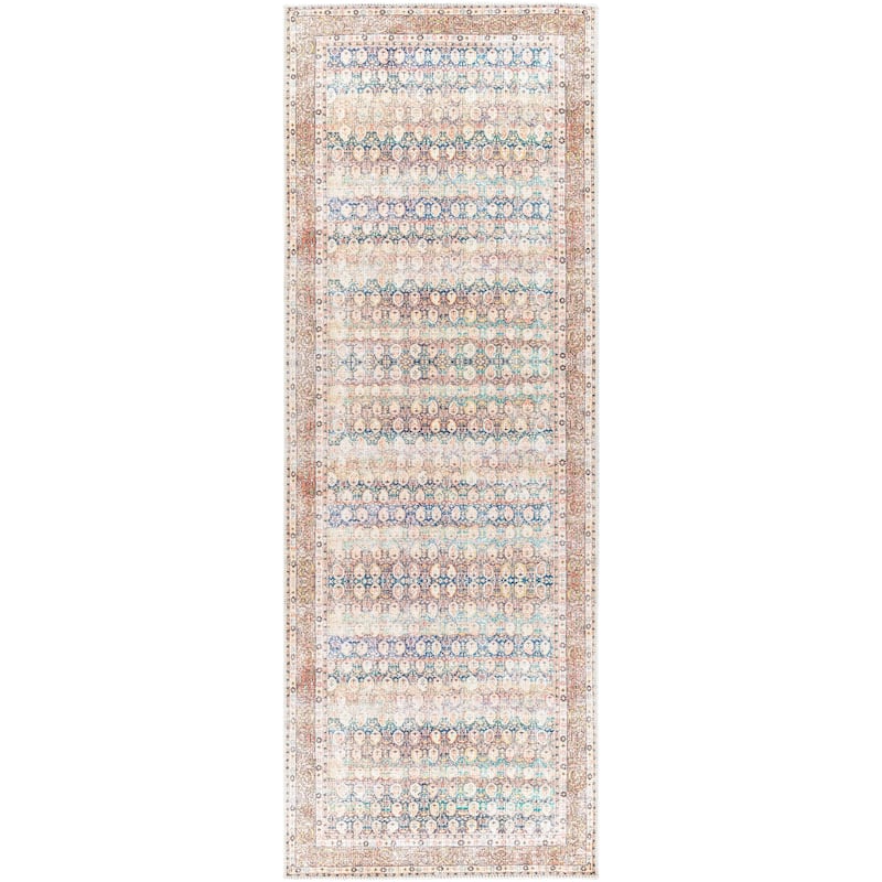 Livabliss Saffron Traditional Paisley Machine Washable Area Rug