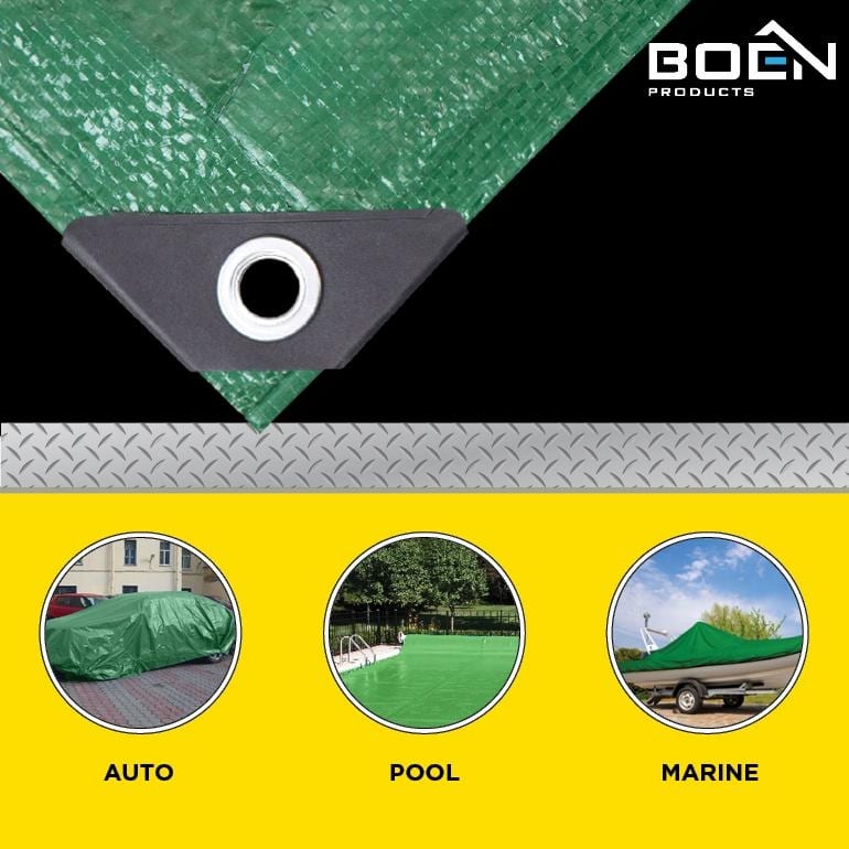 Boen 20 x 40 Green Medium-Duty Polyethylene Tarps