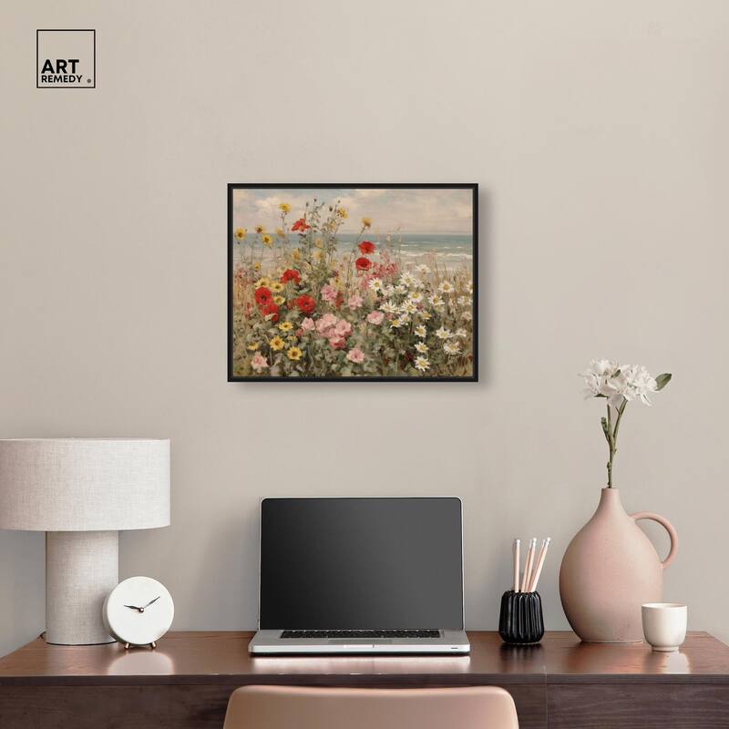 Misty Ocean Field II Canvas by Art Remedy
