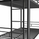 preview thumbnail 15 of 14, Black Twin over Twin Metal Bunk Bed with Ladder and High Guardrail