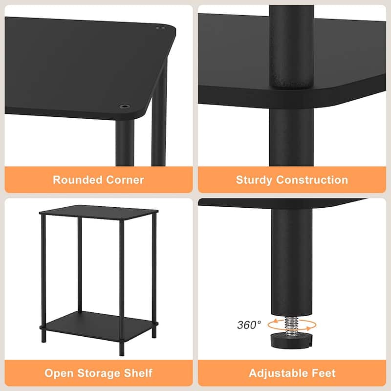 Small End Tables Living Room Set of 2