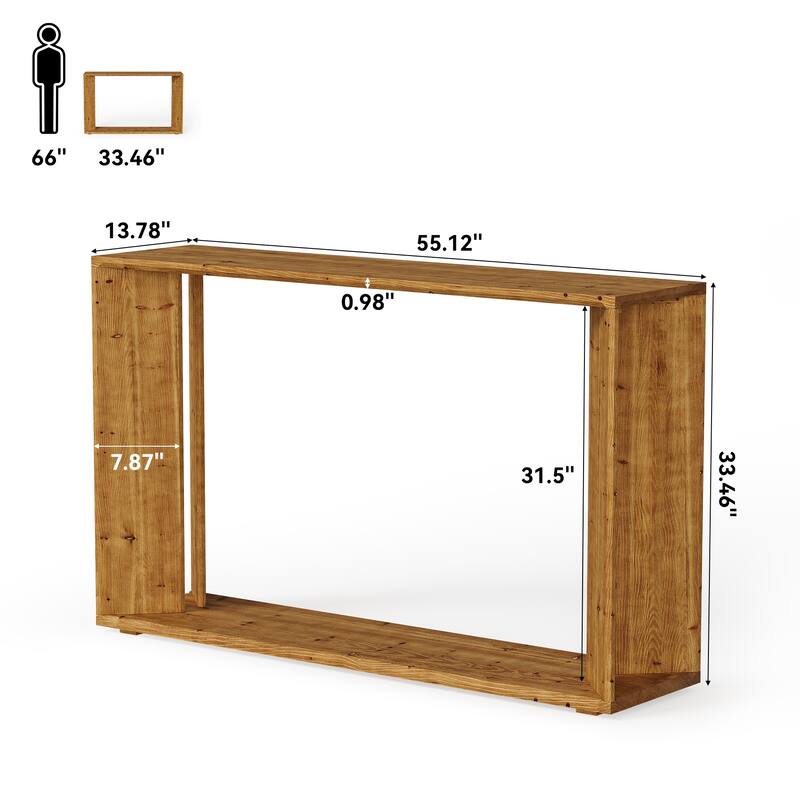 55 Inch Farmhouse Entryway Table Indoor for Foyer, Hallway