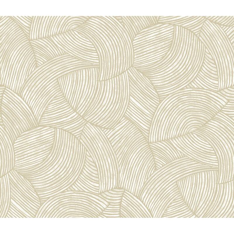 Seabrook Designs Stellara Palms Non-Woven Unpasted Wallpaper - 20.9 in W x 33 ft. L - Champagne with Glass Beads