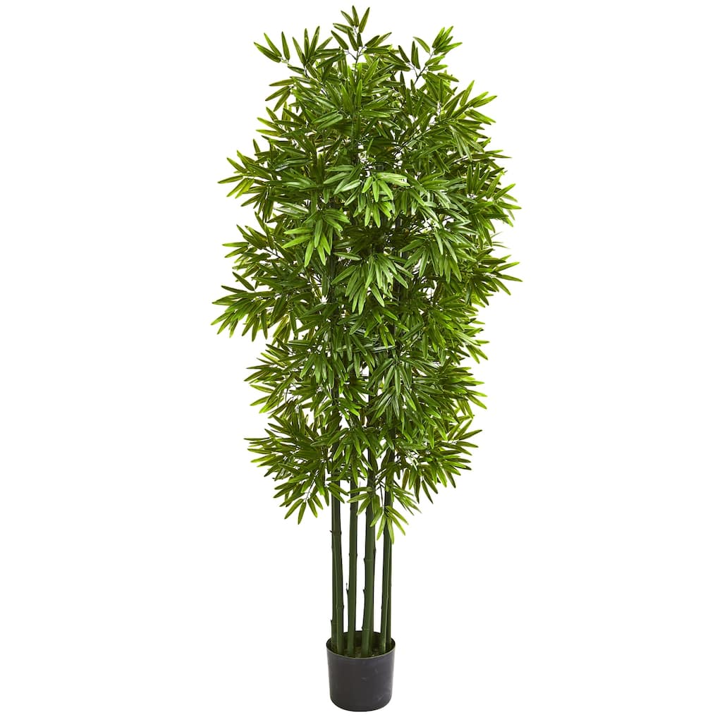 Bamboo Tree Artificial 64In Indoor Outdoor Decor Greenery Home Garden Accent - Green - 61 Inches and Over