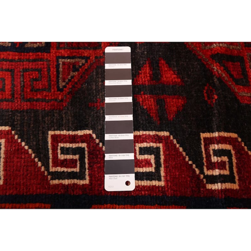 ECARPETGALLERY Hand-knotted Melis Vintage Black, Red Wool Rug - 5'2 x 7'2