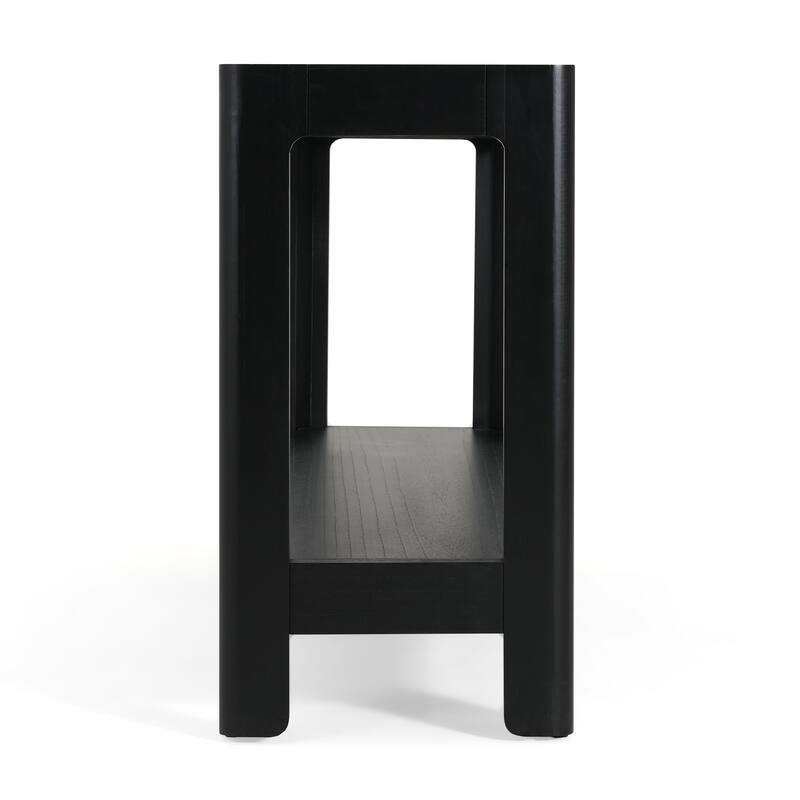 Roomfitters Modern Farmhouse Console Table, Elegant Minimalist Design with Premium Wood Veneer and Rounded Corners