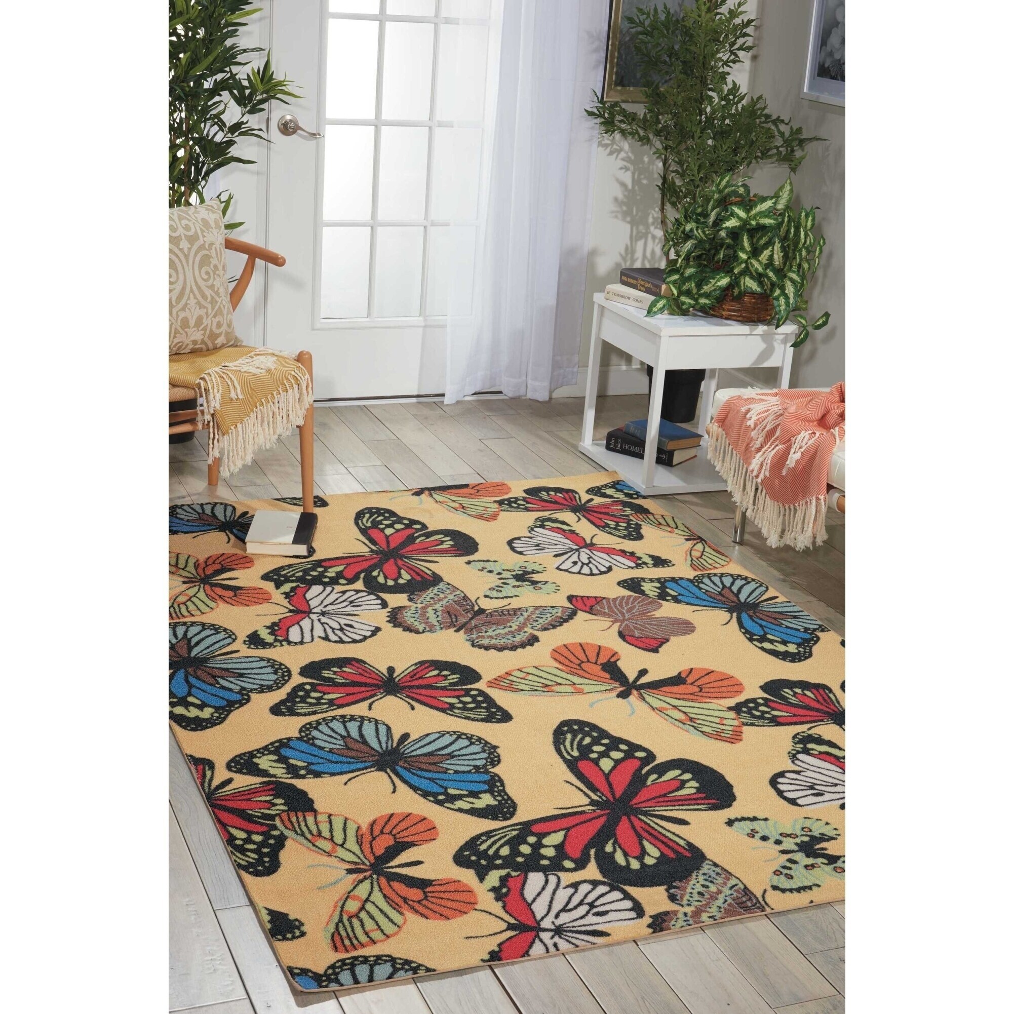 WOZO Beautiful Blue Butterfly Area Rug Rugs Non-Slip Floor Mat Doormats for Living Room Bedroom 60 x 39 inches WOZO Beautiful Blue Butterfly Area Rug Rugs Non-Slip Floor Mat Doormats for Living Room Bedroom 60 x 39 inches
