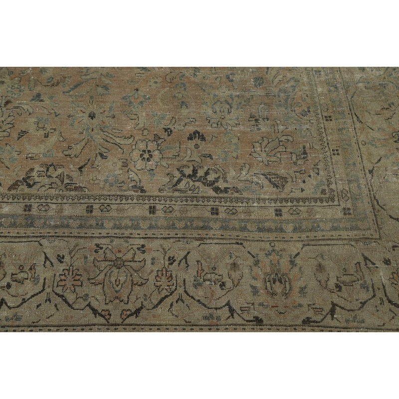 Hand Knotted Oriental 100% Wool Carpet Traditional Floral Oranges & Rust Kashan Area Rug - 11' 6'' X 8' 5''