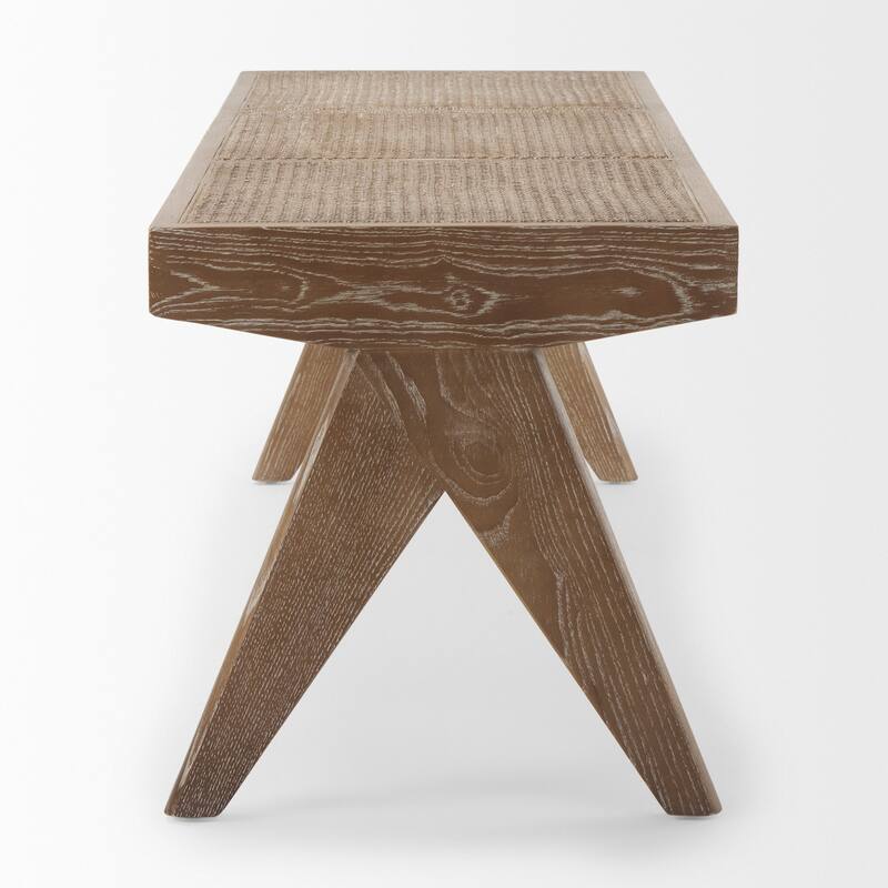Arvin Black Solid Wood Accent Bench