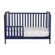 preview thumbnail 3 of 6, Versatile Navy Blue Island Crib 3-in-1 Design for Modern Nurseries
