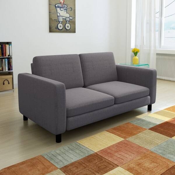Vidaxl Sofa 2 Seater Fabric Dark Gray Overstock 18965293