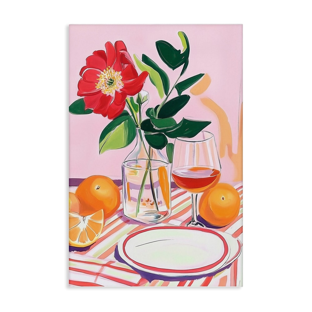Stupell Pastel Hued Table Setting Canvas Wall Art Design By Andreas Magnusson