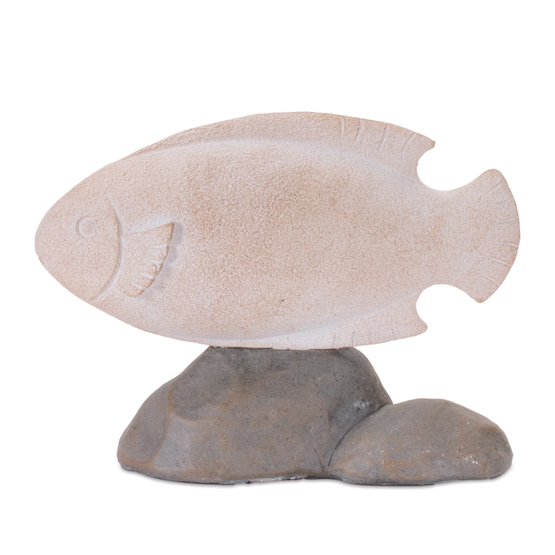 Fish on Rock Décor (Set of 4)