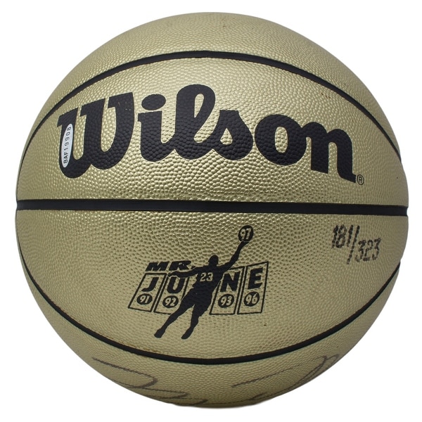Shop Michael Jordan Bulls Signed Gold Mr June Le 181 323