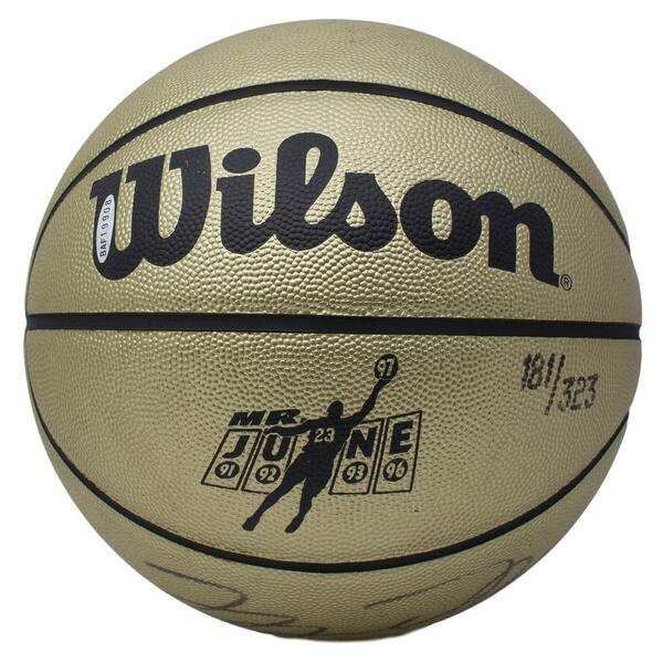 Shop Michael Jordan Bulls Signed Gold Mr June Le 181 323