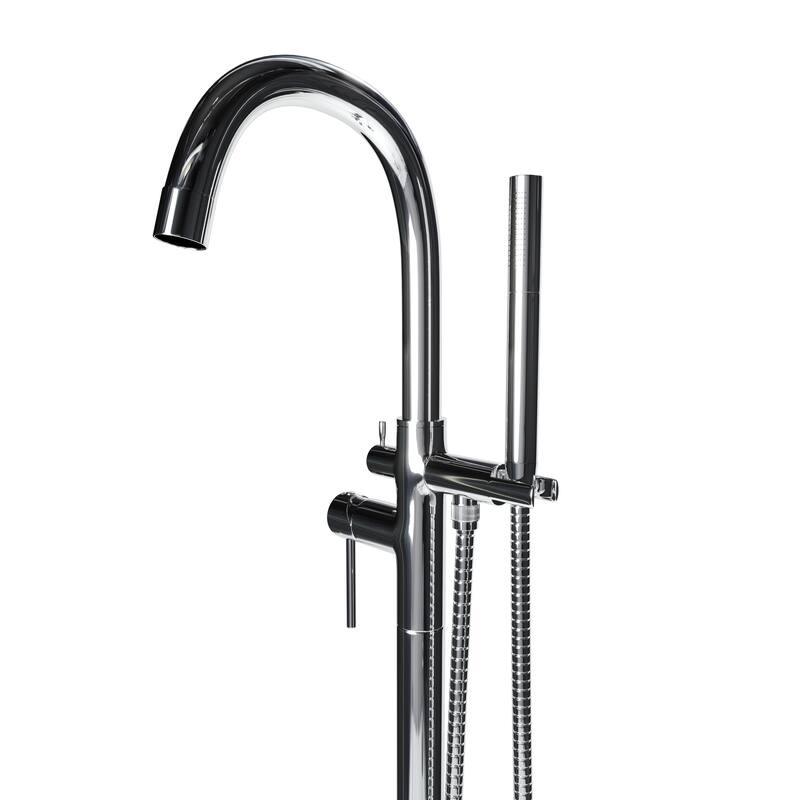 Neptune Single Handle Floor Mounted Gooseneck Freestanding Tub Filler