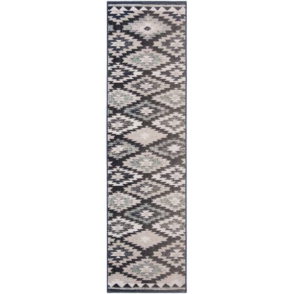 2'3 x 8' Grey Black Safavieh Montage Collection MTG216H Boho Indoor/ Outdoor Non-Shedding Stain Resistant Patio Backyard Runner 2'3 x 8' Grey Black Safavieh Montage Collection MTG216H Boho Indoor/ Outdoor Non-Shedding Stain Resistant Patio Backyard Runner