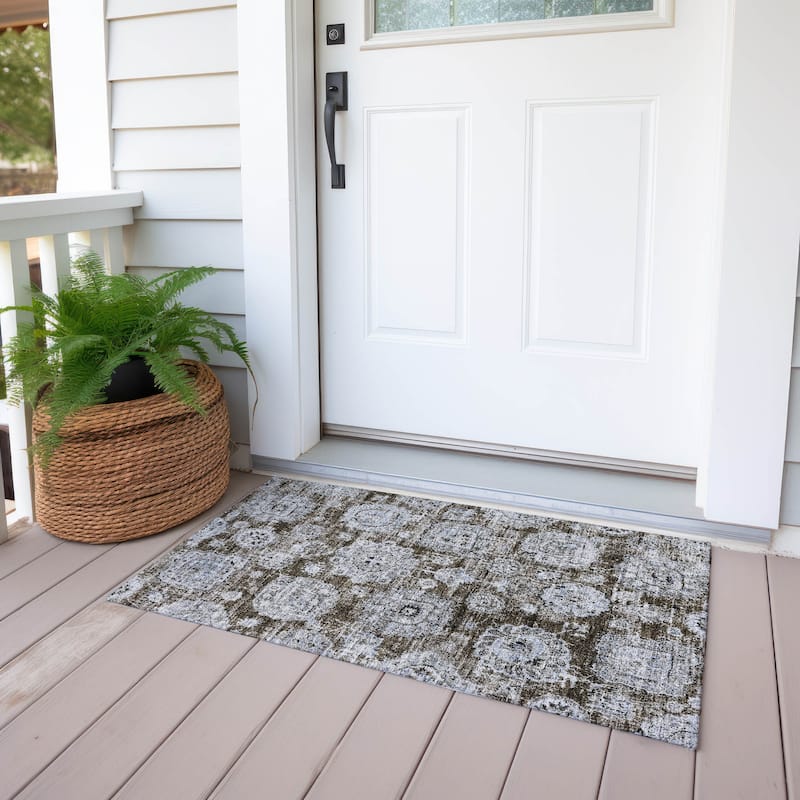 Machine Washable Indoor/ Outdoor Chantille Vintage Persian Rug