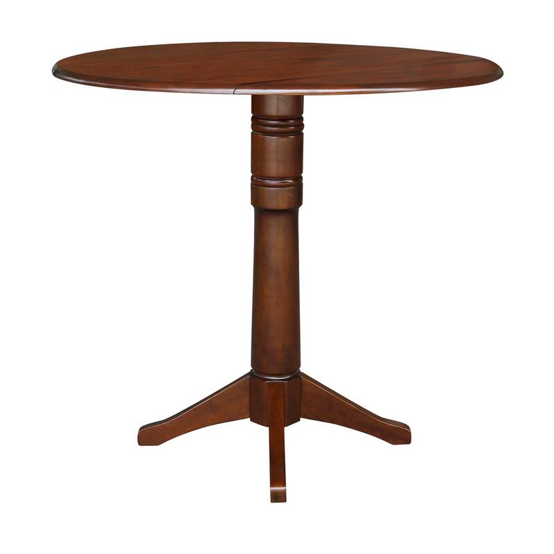 42" Round Dual Drop Leaf Table - Espresso