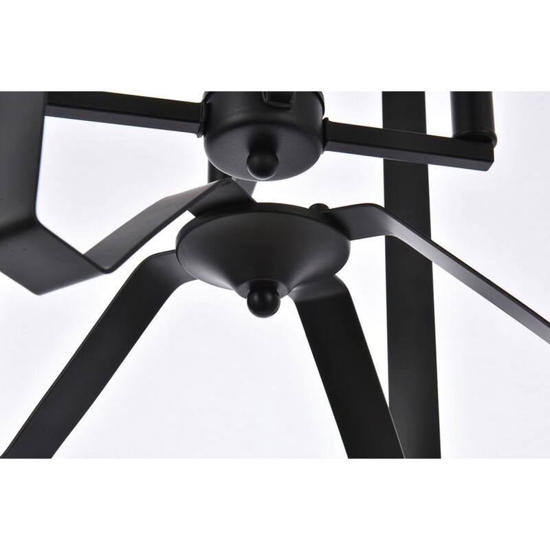 Hugo 4 Light Pendant in black - 14 Inch