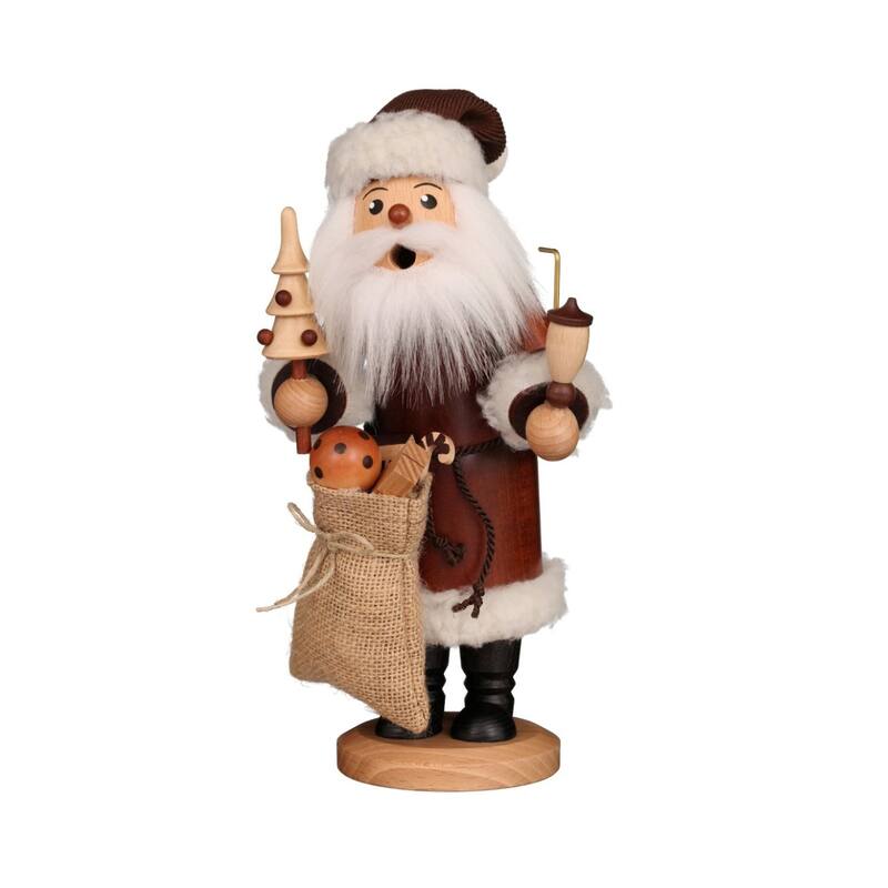 10.5" Red, White, Black Natural Santa Decorative Smoker Incense Burner