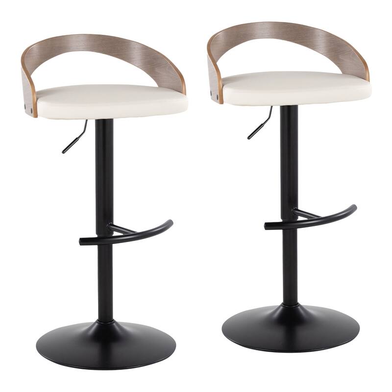 Carson Carrington Stavanger Adjustable Bar Stool with Rounded T Footrest (Set of 2)