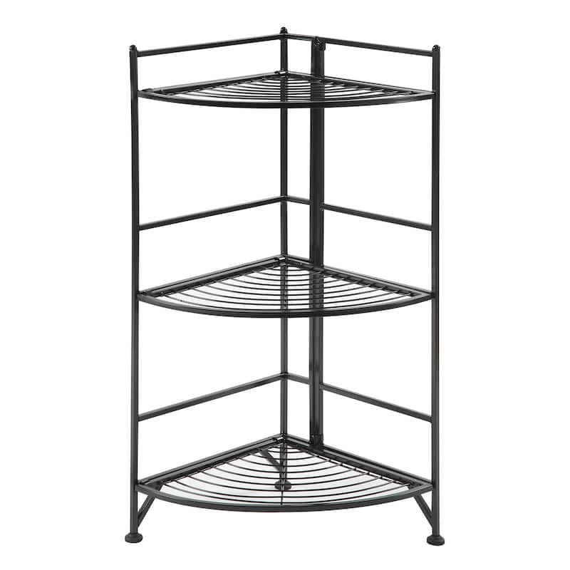Convenience Concepts Xtra Storage 3 Tier Folding Metal Corner Shelf