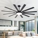 preview thumbnail 31 of 93, 48"/52"/60"/72" Modern Black LED Ceiling Fan with Light Remote (3/5/6/8/12 Reversible Blades)