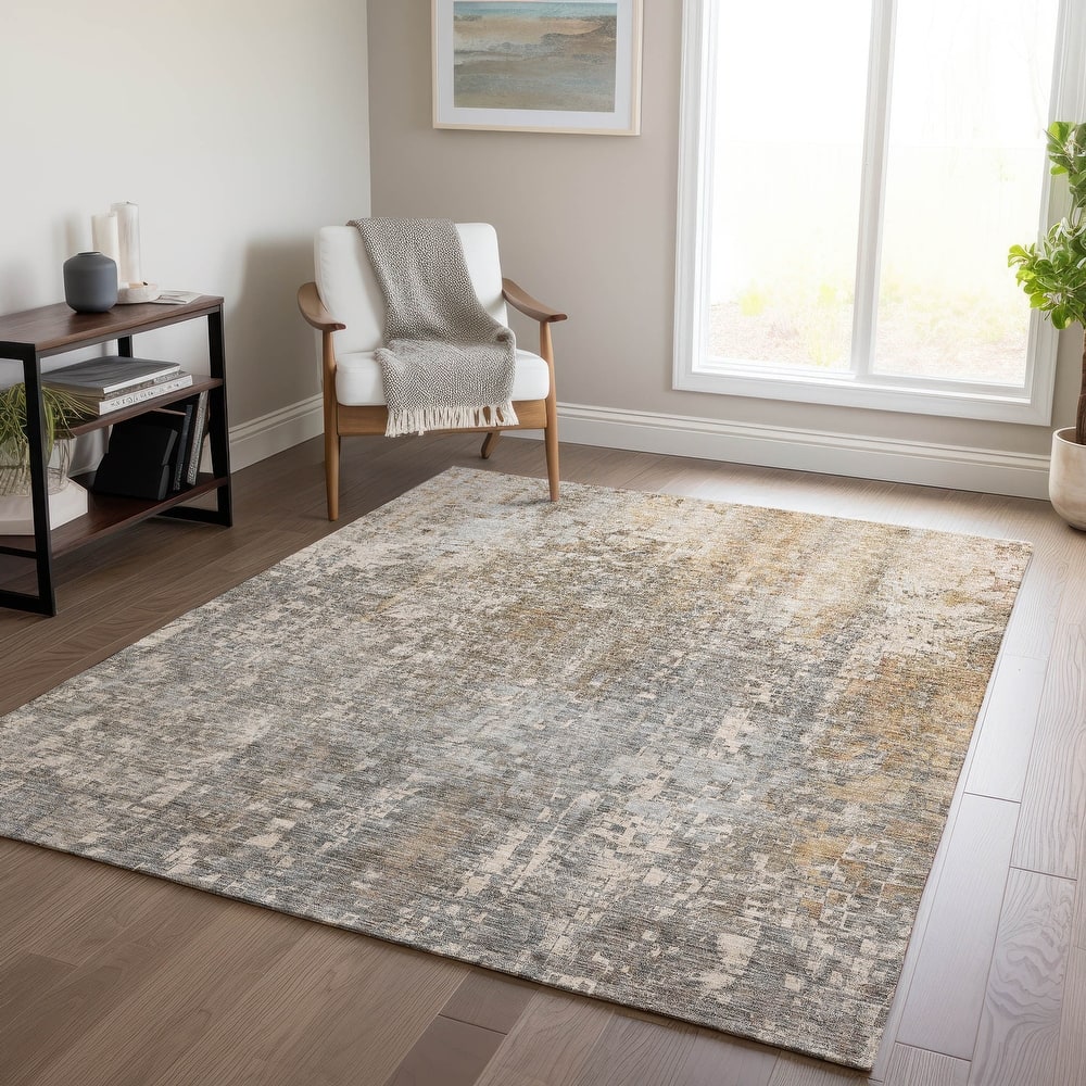 Machine Washable Indoor/ Outdoor Chantille Modern Ombre Rug