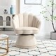 preview thumbnail 2 of 34, Mid Century Velvet 360° Swivel Sofa Chair w/Wide Upholstered Round Armchairs, Swivel Barrel Club Chair for Living Room, Bedroom