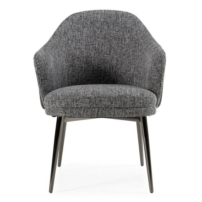 Modrest Cora Modern Grey Fabric & Leatherette Dining Chair