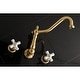 preview thumbnail 7 of 43, Heritage 3-Hole Wall Mount Roman Tub Faucet in Polished Brass