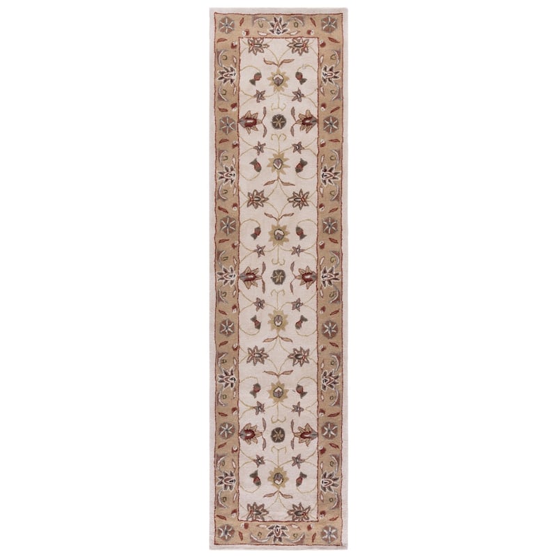 SAFAVIEH Handmade Total Performance Sofiea Oriental Rug - 2'3" x 9' Runner - Ivory/Beige