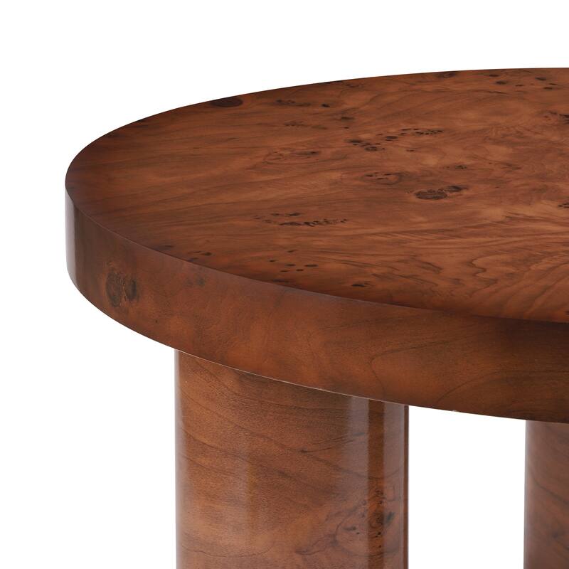 Christopher Knight Home - Barrister Modern 31.5" Round Coffee Table with Sculptural 3-Leg Base, Versatile for Living Areas