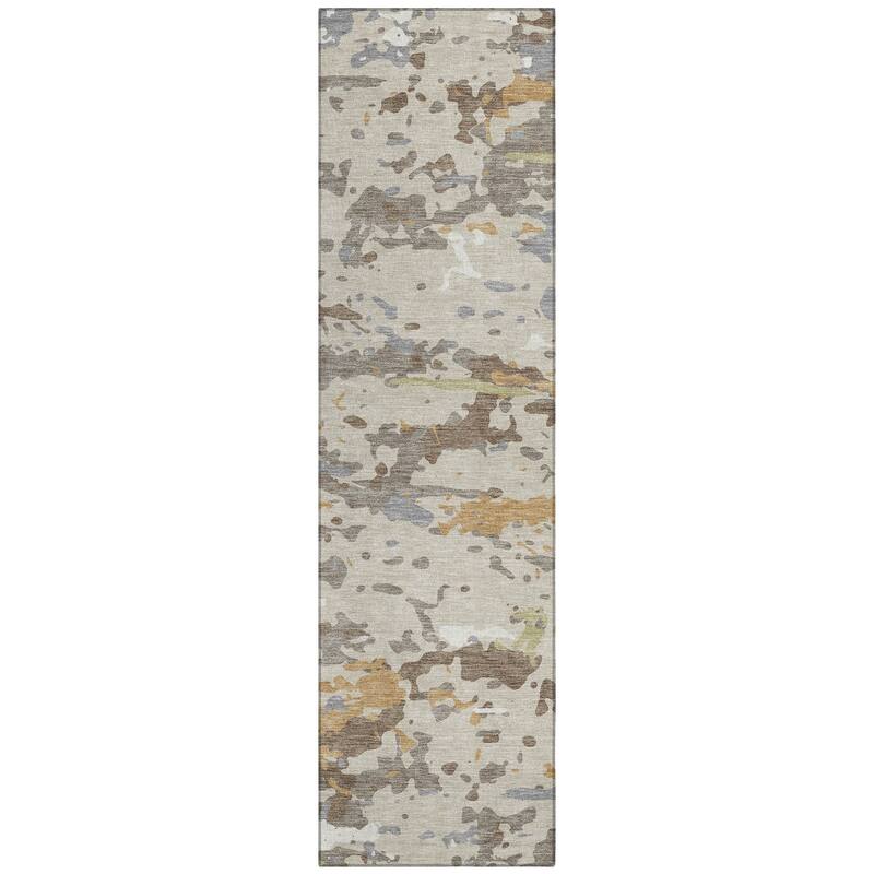 Machine Washable Indoor/ Outdoor Modern Calhan Chantille Rug