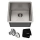 preview thumbnail 152 of 159, KRAUS Standart PRO Undermount Single Bowl Stainless Steel Kitchen Sink 17 inch (17"L x 17"W x 10.5"D)