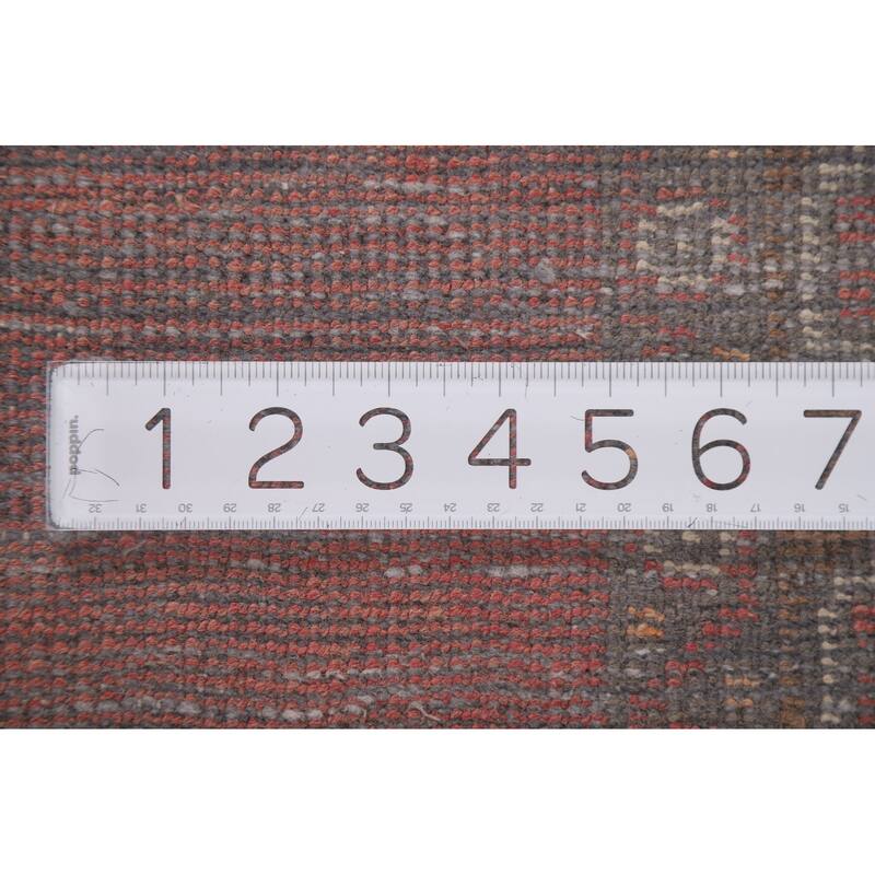 Hand Knotted Oriental 100% Wool Carpet Traditional Geometric Oranges & Rust Sirjan Area Rug - 6' 4'' X 3' 7''