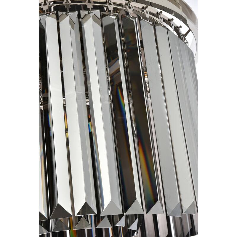 Royce Edge 6-Light Polished Nickel Flush Mount