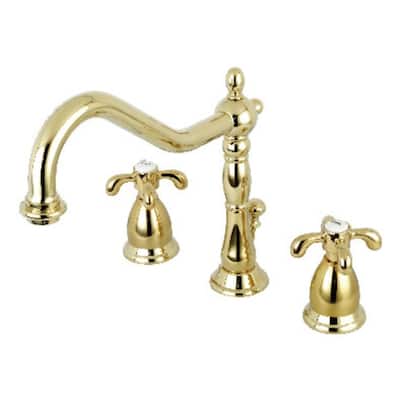 Kingston Brass French Country 1.2 GPM Widespread Bathroom Faucet with