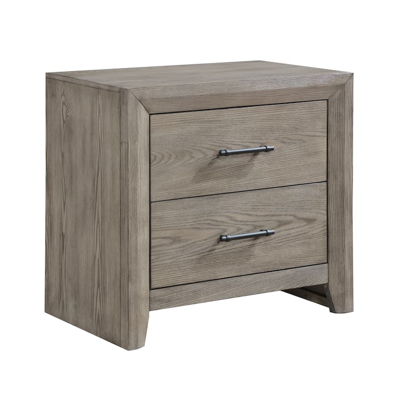 Modern Sleek 2-Drawers Nightstand