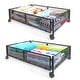 preview thumbnail 1 of 5, Innovaze Under Bed Storage Containers with Wheels, 2-Pack - Foldable Metal Rolling Organizers for Clothes, Bedding & Toys Black
