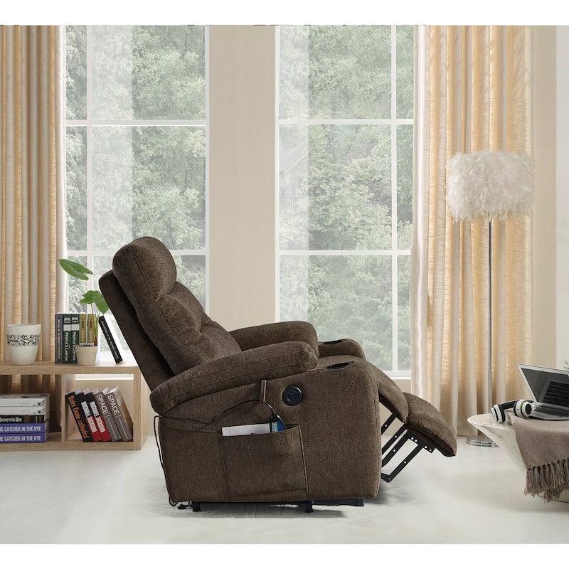 Power Reclining Chair with Multiple Comfort Features