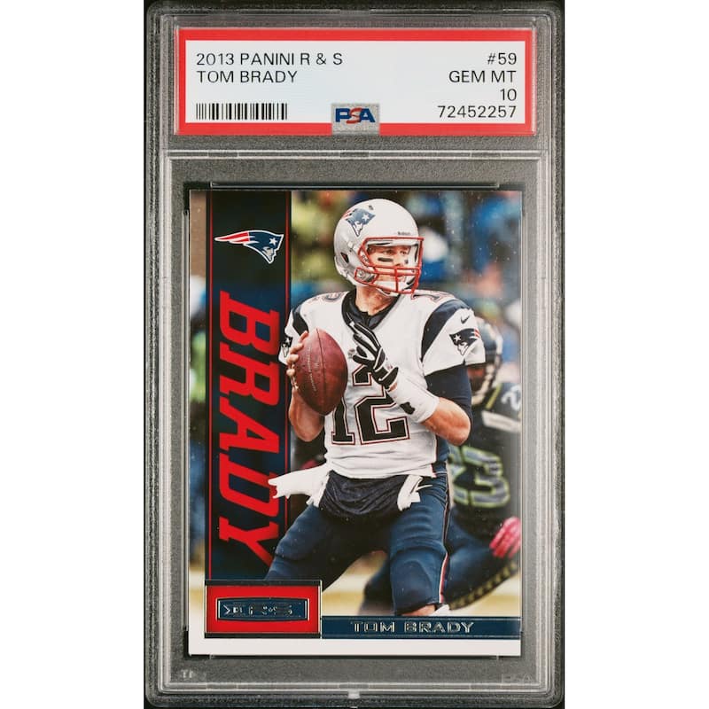 Tom Brady 2013 Panini Rookies and Stars Football Card #59 Graded PSA 10 - 8'6" x 11'6"