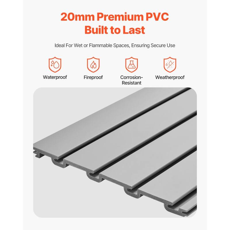 PVC Garage Slat Wall Panel with Modular Design and Suitable for Both Indoor and Outdoor Use