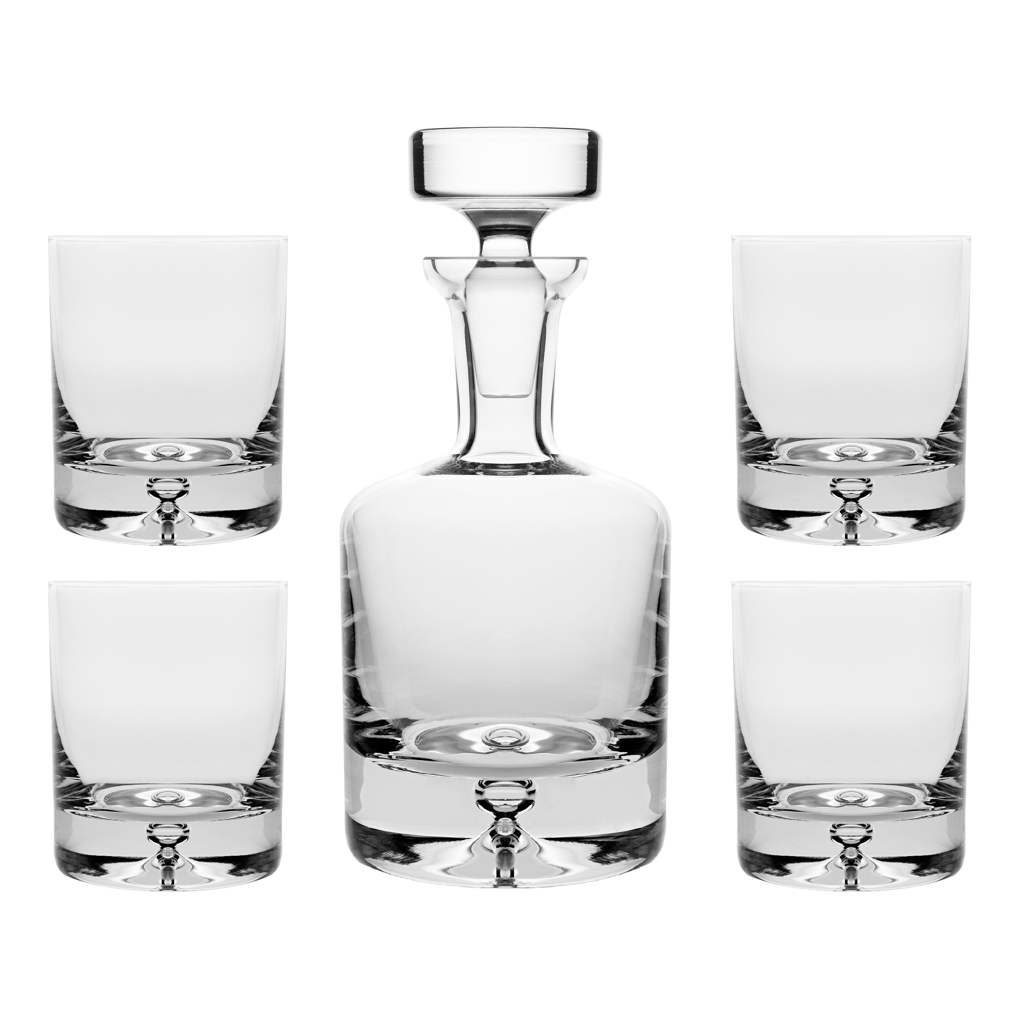 Majestic Gifts Inc. Glass Whiskey Decanter & Tumbler,5 Piece Set4 DOF